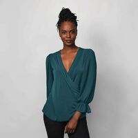 Surplice Wrap Blouse - FINAL SALE - Thumbnail 2