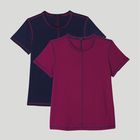 2 Pack Contrast Stitched Top - FINAL SALE - Thumbnail 4