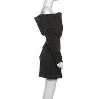 Fashionable and sexy off-shoulder slimming long-sleeved bodycon short dress - Thumbnail 1