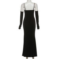 Christmas-themed sexy lace cutout waist-cinching dress - Thumbnail 3