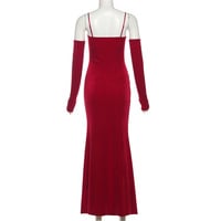 Christmas-themed sexy lace cutout waist-cinching dress - Thumbnail 4