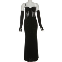 Christmas-themed sexy lace cutout waist-cinching dress - Thumbnail 6