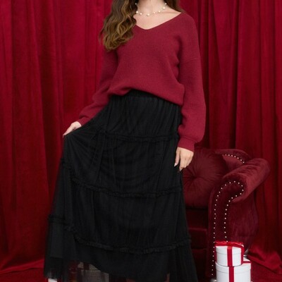 Tulle tiered skirt