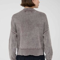 Washed Mock Neck Sweater - Thumbnail 3