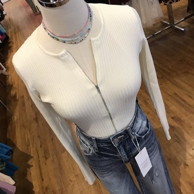 Zipper detail sweater