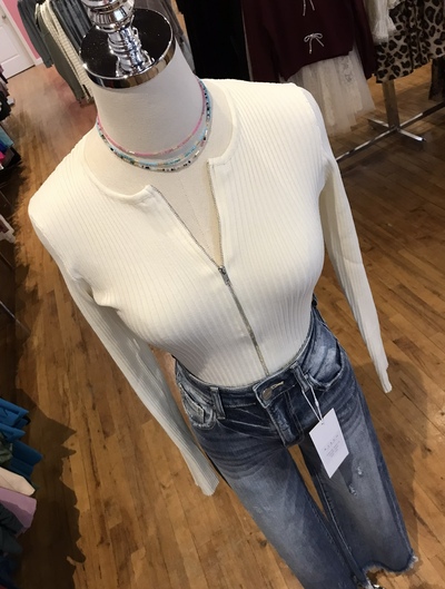 Zipper Detail Sweater