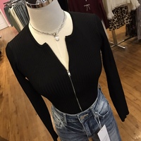 Zipper Detail Sweater - Thumbnail 3