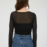 Mesh Sleeve Top - Thumbnail 2