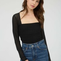 Mesh Sleeve Top - Thumbnail 3