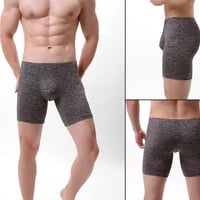 2PK Men's sexy underwear lingerie sports mid-rise pouch boxer shorts underpants L453 - Thumbnail 1