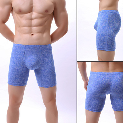 2pk men's sexy underwear lingerie sports mid-rise pouch boxer shorts underpants l453