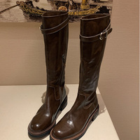 Women's genuine leather over-the-knee boots Merard high-top knight boots  2 colors - Thumbnail 1