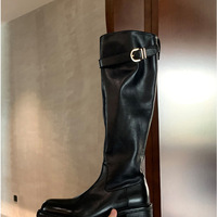 Women's genuine leather over-the-knee boots Merard high-top knight boots  2 colors - Thumbnail 3