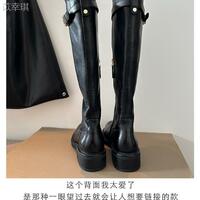 Women's genuine leather over-the-knee boots Merard high-top knight boots  2 colors - Thumbnail 7