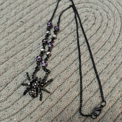 Black spider necklace  - Thumbnail 1