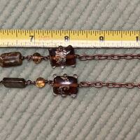 Abstract Brown Copper Necklace - Thumbnail 2