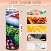 Christmas Gamer Tumbler 20oz Skinny, Xbox Controller Holiday Gift, Gaming Sublimation,Free Ship - Thumbnail 4