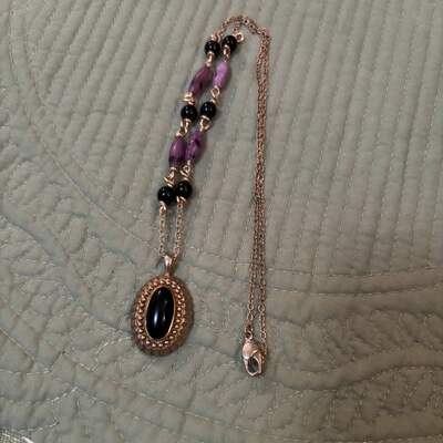 Black and pruple necklace - Thumbnail 1