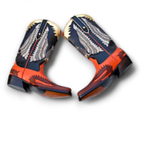 Crafted Leather Men’s Classic Multi Color Leather Pointed Toe Cowboy Boot - Thumbnail 4