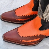 Crafted Leather Men’s Classic Multi Color Leather Pointed Toe Cowboy Boot - Thumbnail 7