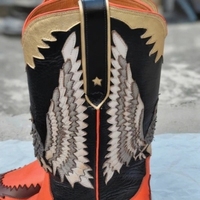 Crafted Leather Men’s Classic Multi Color Leather Pointed Toe Cowboy Boot - Thumbnail 8