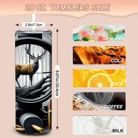 Hunter Tumbler 20oz Skinny, R#fle Scope Deer Hunting Gift for Man or Dad, Outdoorsman Ammunition  - Thumbnail 3