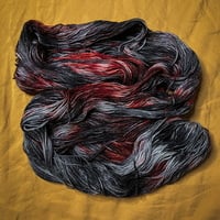 Vampires Will Never Hurt You Hand Dyed Fingering Weight Sparkle Sock Yarn - Thumbnail 1