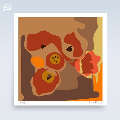 Blood flowers print