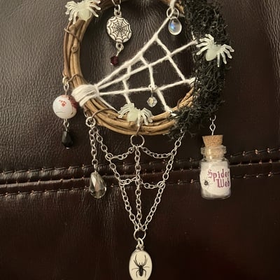 Spider web wreath ornament