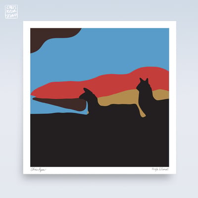 High llamas print