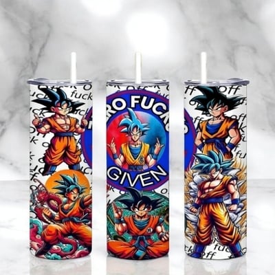 Anime tumbler 20oz skinny, zero f*cks given explicit manga gift, funny adult gamer travel 