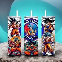 Anime Tumbler 20oz Skinny, Zero F*cks Given Explicit Manga Gift, Funny Adult Gamer Travel  - Thumbnail 1
