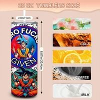 Anime Tumbler 20oz Skinny, Zero F*cks Given Explicit Manga Gift, Funny Adult Gamer Travel  - Thumbnail 2