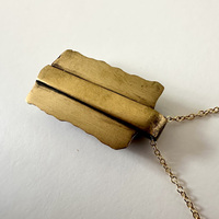 Diagonal Boulder Opal Necklace in Brass - Thumbnail 2