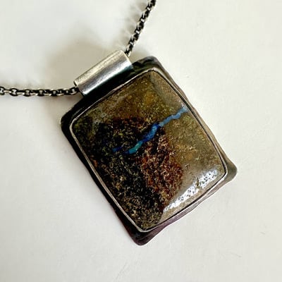 Horizontal Boulder Opal Necklace
