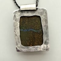 Horizontal Boulder Opal Necklace - Thumbnail 1