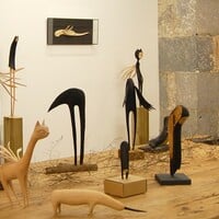 Wooden sculpture by Tach Pollard "Wind Walker"  - Thumbnail 5