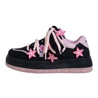 Y2K Black Pink Star Casual Shoes - Thumbnail 2