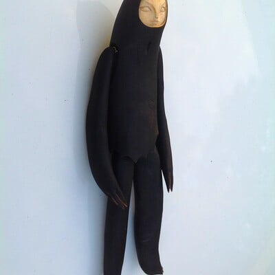 Wooden sculpture by tach pollard "basajaun" - Thumbnail 5