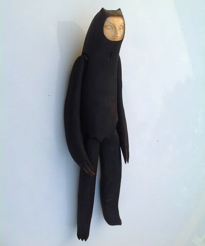 Wooden sculpture by Tach Pollard "Basajaun"