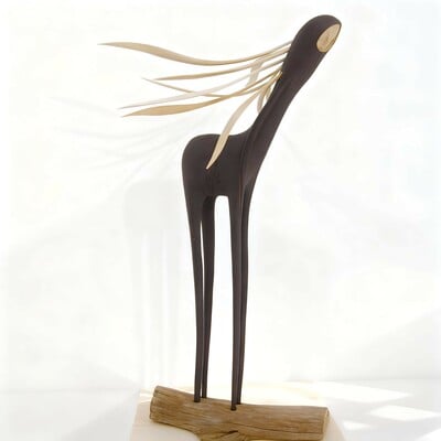 Wooden sculpture by tach pollard "willow"  - Thumbnail 5