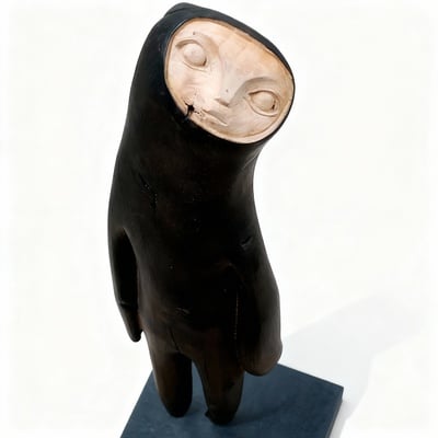 Wooden sculpture by Tach Pollard "Wind Walker" 