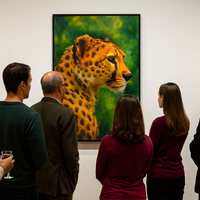 Cheetah Wall Decor Nature Lovers Art Piece - Thumbnail 1