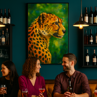 Cheetah Wall Decor Nature Lovers Art Piece - Thumbnail 2