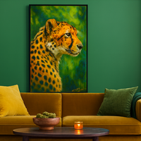 Cheetah Wall Decor Nature Lovers Art Piece - Thumbnail 4