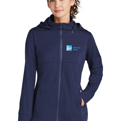 Lst980  sport-tek® women's hooded soft shell jacket