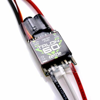 Castle creations ccr010016300 talon 60 6s max heavy duty 60a brushless electronic rc speed control esc  w/bec