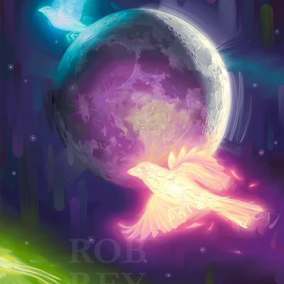 Flyby - print of original oil painting