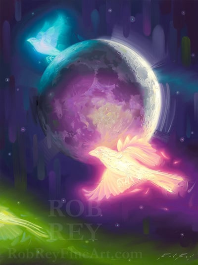 Flyby - Print of original oil painting