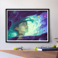 Nebulae - Print of original oil painting - Thumbnail 1